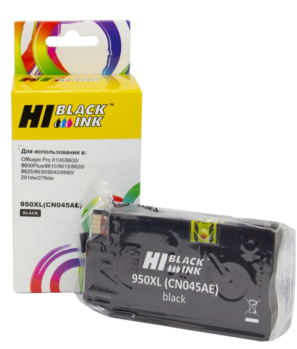 Картридж Hi-Black (HB-CN045AE) для HP Officejet Pro 8100/8600, №950XL, Bk