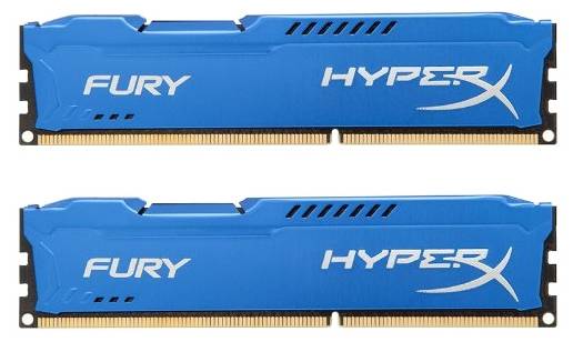 Модуль памяти Kingston 8GB 1333МГц DDR3 CL9 DIMM (Kit Of 2) HyperX FURY Blue 1.5V