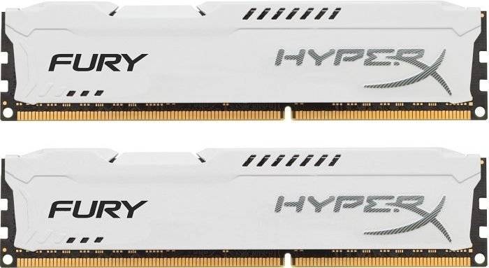 Модуль памяти Kingston 8GB 1333МГц DDR3 CL9 DIMM (Kit Of 2) HyperX FURY White 1.5V