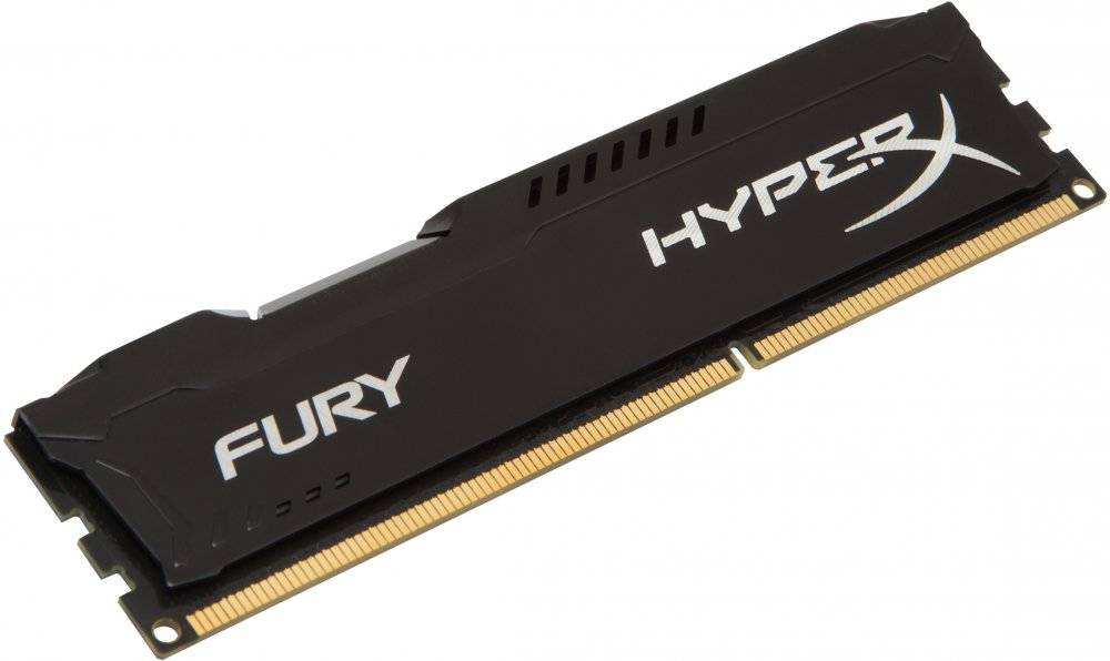 Модуль памяти Kingston 8GB 1600МГц DDR3 CL10 DIMM HyperX FURY Black 1.5V