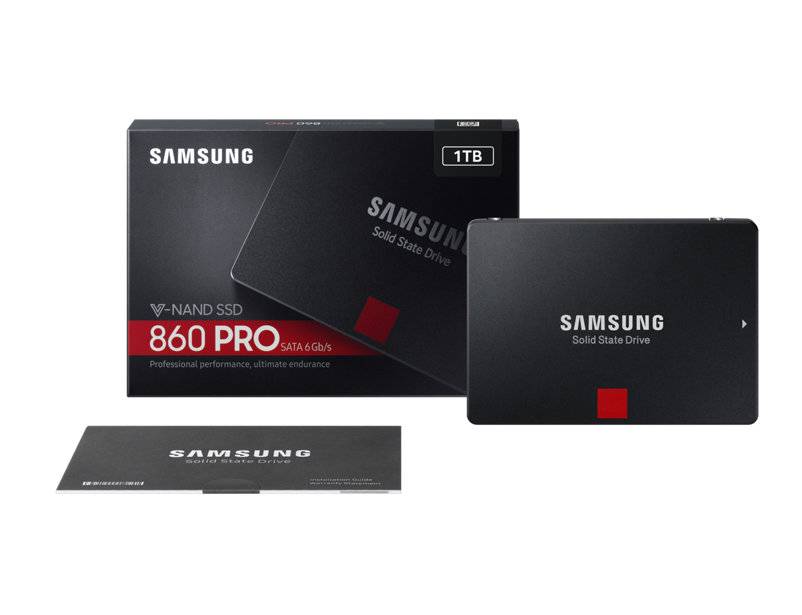 Твердотельный диск 1TB Samsung 860 PRO, V-NAND, 2.5″, SATA III, [R/W — 530/560 MB/s]
