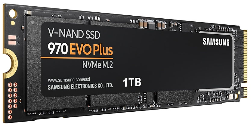 Твердотельный диск 1TB Samsung 970 EVO Plus, M.2, PCI-E 3.0 X4, TLC 3D NAND [R/W — 3500/3300 MB/s]