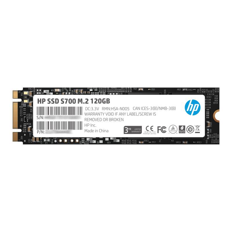 Твердотельный диск 120GB HP S700 М.2, SATA III, 3D TLC [R/W — 560/510 MB/s]