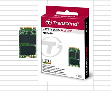 Твердотельный диск 120GB Transcend MTS420, 3D NAND, M.2, SATA III [R/W — 560/500 MB/s]