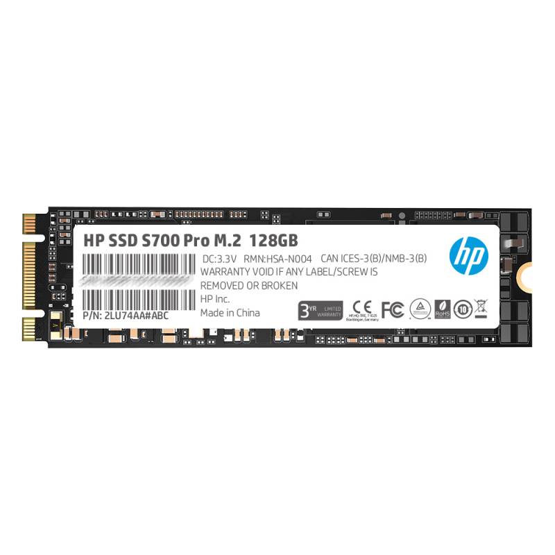 Твердотельный диск 128GB HP S700 Pro M.2, SATA III, 3D TLC [R/W — 563/512 MB/s]