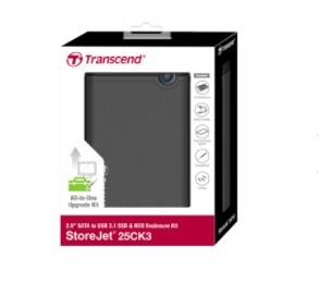 Комплект с корпусом для установки SSD/HDD Transcend StoreJet 25CK3, 2.5″, Conversion Kit, Rubber Housing