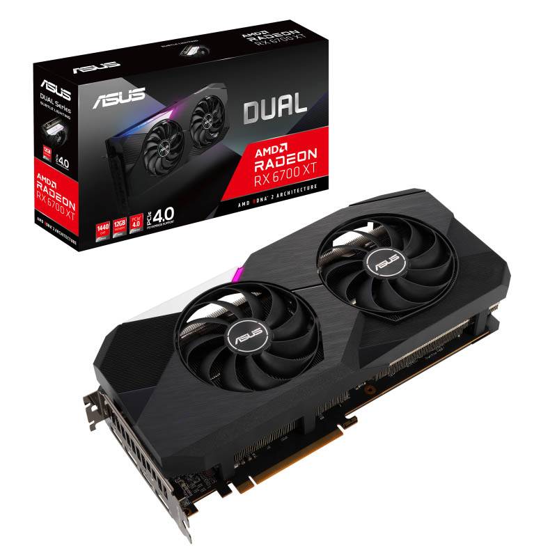 Видеокарта AMD Radeon RX 6700 XT ASUS 12Gb (DUAL-RX6700XT-12G)