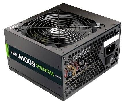 Блок питания 600W Zalman ZM600-XE (мощность 600 Вт, ATX12V 2.3, вентилятор 120×120 мм, Cертификат 80 PLUS Certified)