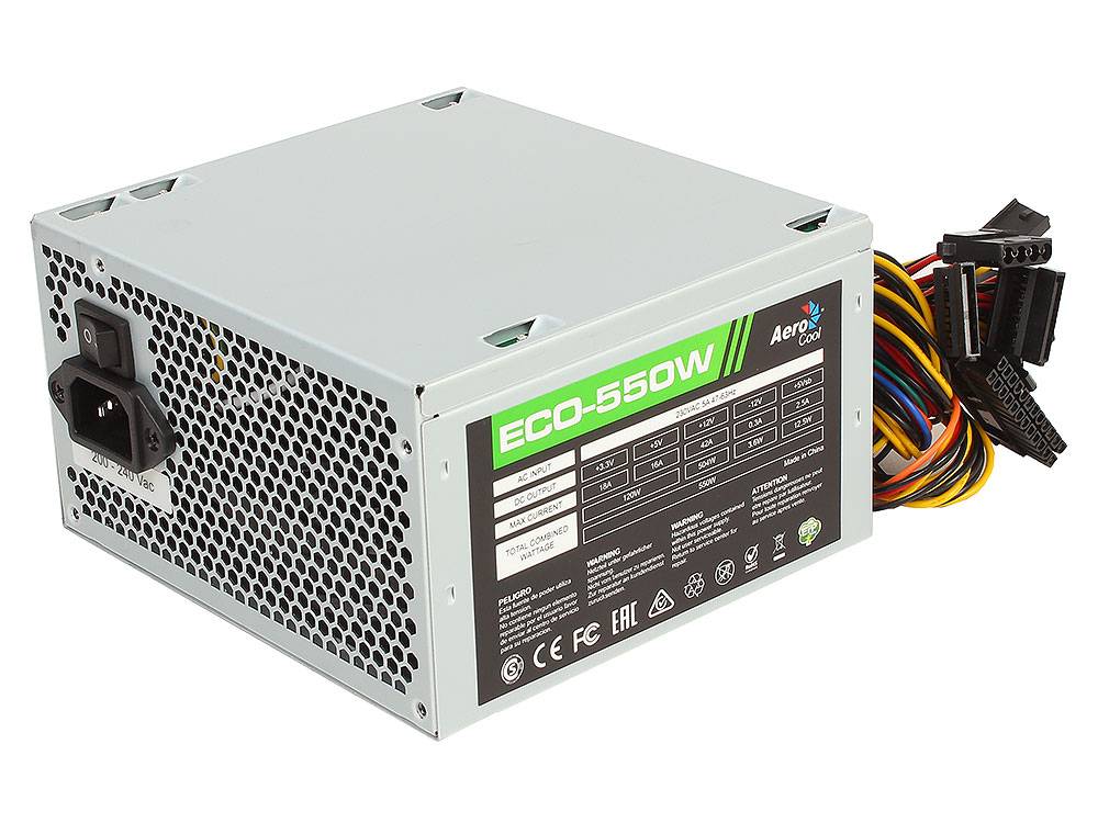 Блок питания Aerocool ECO-550W  RTL