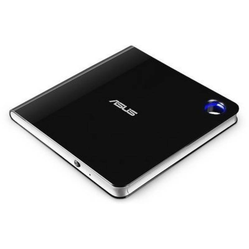 Внешний оптический привод Slim ASUS SBW-06D5H-U/BLK/G/AS (USB, Blue Ray, черно-серебристый) RTL