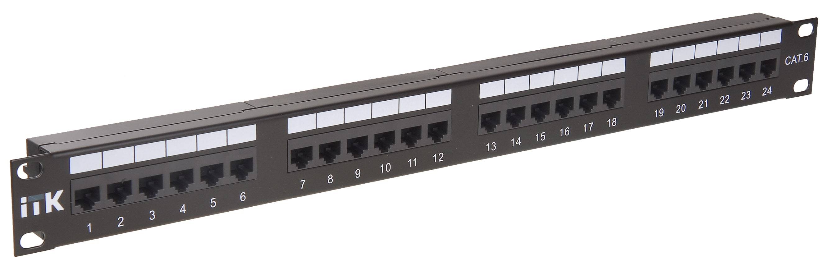 ITK 1U патч-панель кат.5Е UTP, 24 порта (Dual)