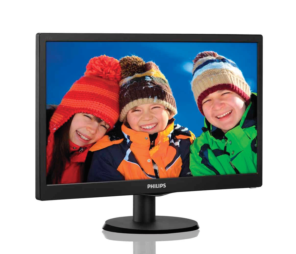 МОНИТОР 18.5″ PHILIPS 193V5LSB2/10(62) Black (LED, 1366×768, 5 Ms, 90°/65°, 200 Cd/m, 10M:1)