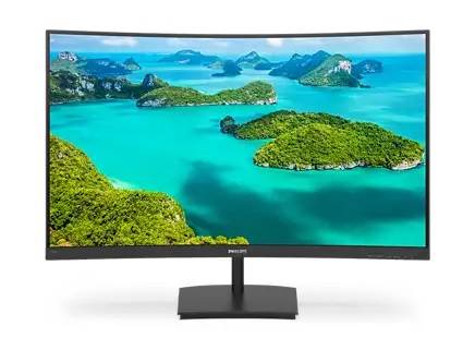 МОНИТОР 23.6″ PHILIPS 241E1SC/00 Black (VA, изогнутый, 1920×1080, 75Hz, 4 Ms, 178°/178°, 250 Cd/m, Mega DCR, +HDMI, FreeSync)