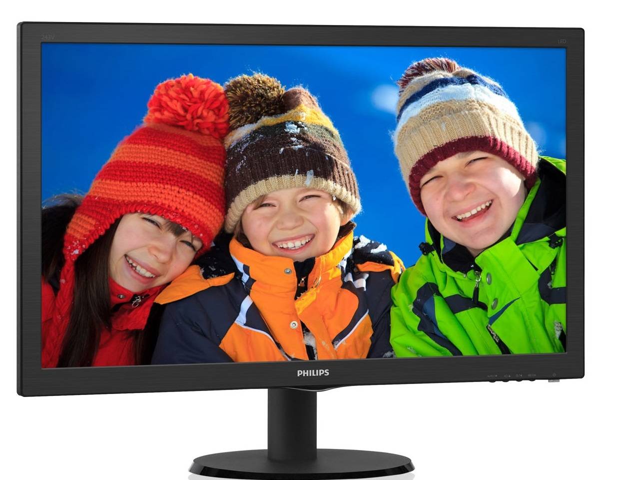 МОНИТОР 23.6″ PHILIPS 243V5QHABA/00(01) Black (MVA, 1920×1080, 8 Ms, 178°/178°, 250 Cd/m, 10M:1, +DVI, +HDMI, +MM)