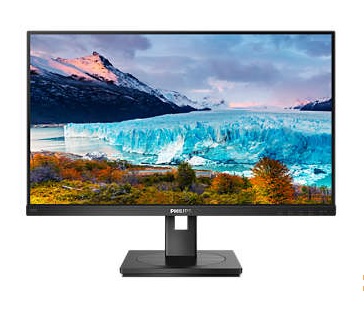 МОНИТОР 23.8″ PHILIPS 242S1AE/00 Black с поворотом экрана (IPS, 1920×1080, 75Hz, 4 Ms, 178°/178°, 250 Cd/m, 50M:1, +DVI, +HDMI 1.4, +DisplayPort 1.2, +MM)