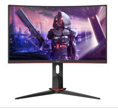 МОНИТОР 24″ AOC C24G2U Black-Red (VA, изогнутый, 1920×1080, 165Hz, 1 Ms, 178°/178°, 250 Cd/m, 80M:1, +2xHDMI 1.4, +2xDisplayPort 1.2, +4xUSB 3.2, +MM, +регулировка по высоте, AMD FreeSync™)