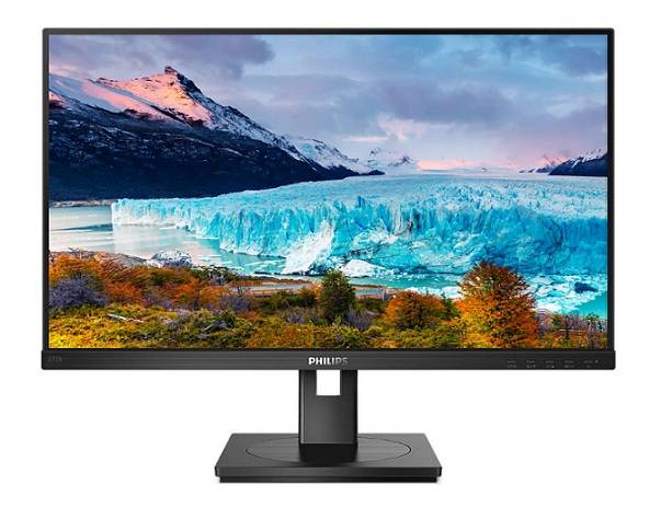 МОНИТОР 27″ PHILIPS 272S1AE/00 Black с поворотом экрана (IPS, 1920×1080, 75Hz, 4 Ms, 178°/178°, 250 Cd/m, 50M:1, +DVI, +HDMI 1.4, +DisplayPort 1.2, +MM)