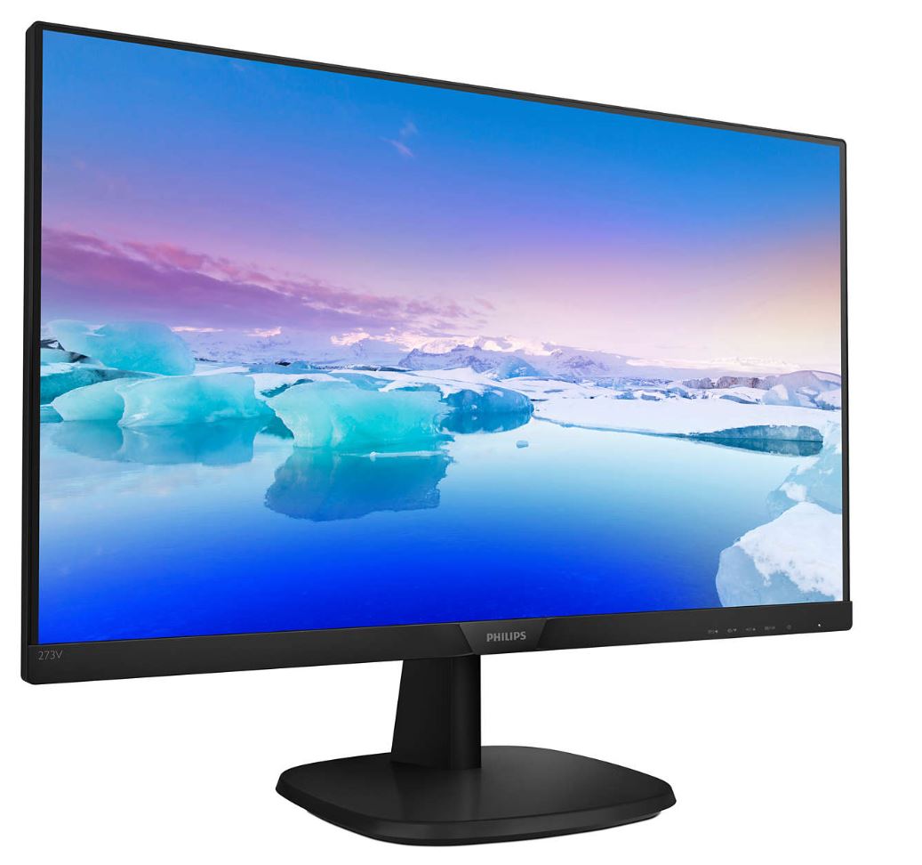 МОНИТОР 27″ PHILIPS 273V7QDAB/00(01) Black (IPS, 1920×1080, 75Hz, 4 Ms, 178°/178°, 250 Cd/m, 10M:1, +DVI, +HDMI, +MM)