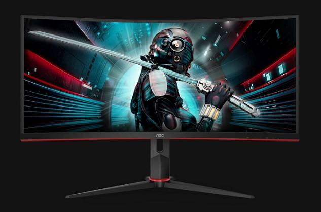 МОНИТОР 34″ AOC CU34G2X Black-Red (VA, изогнутый, 3440×1440, 144Hz, 1 Ms, 178°/178°, 300 Cd/m, 80M:1, +2xHDMI 2.0, +DisplayPort 1.2, +4xUSB 3.0, +регулировка по высоте, AMD FreeSync™)