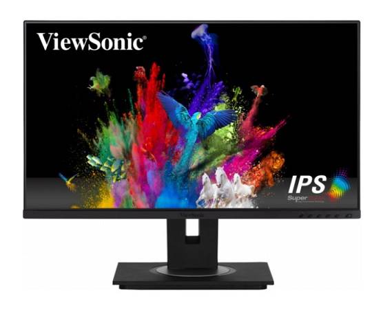 МОНИТОР 23.8″ Viewsonic VG2455 Black с поворотом экрана (IPS, 1920×1080, 5 Ms, 178°/178°, 250 Cd/m, 50M:1, +HDMI 1.4, +DisplayPort 1.2, +3xUSB A 3.1, +USB B 3.1, +USB-Type C, +MM)