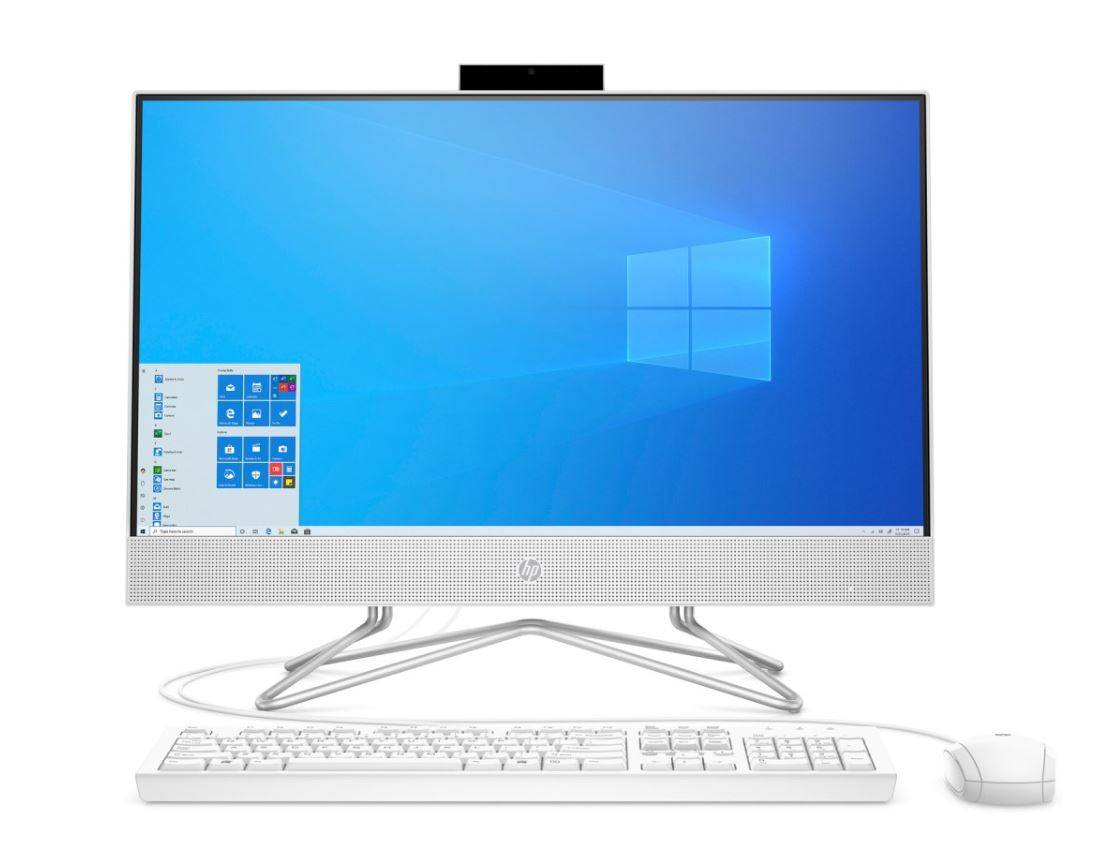 Моноблок HP 24-df0127ur 23.8″ FHD, AMD R5-3500U, 8Gb, 256Gb SSD, No ODD, Win10, белый