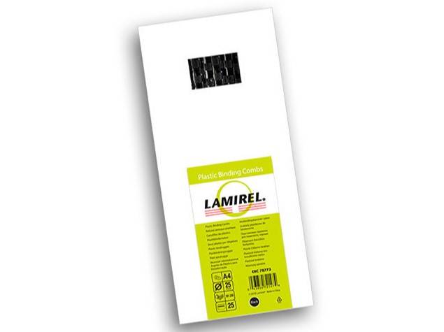 Пружина пластиковая Lamirel, 25 мм. Цвет: черный, 25 шт.