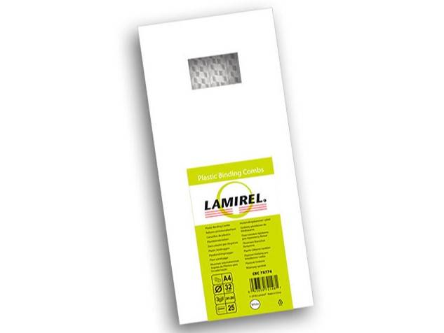 Пружина пластиковая Lamirel, 32 мм. Цвет: белый, 25 шт.