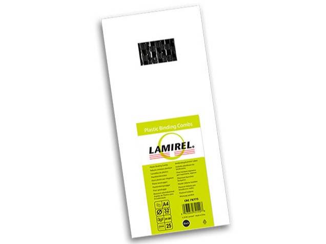 Пружина пластиковая Lamirel, 32 мм. Цвет: черный, 25 шт.