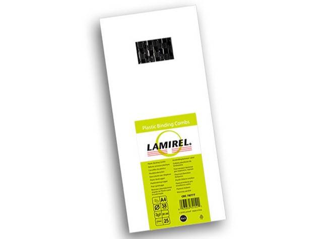 Пружина пластиковая Lamirel, 38 мм. Цвет: черный, 25 шт.