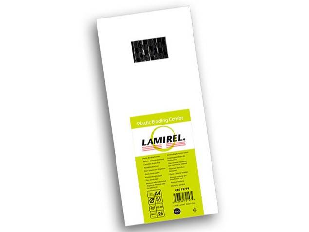 Пружина пластиковая Lamirel, 51 мм. Цвет: черный, 25 шт.