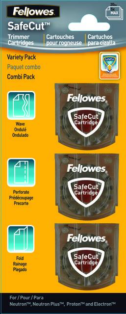 Набор ножей для резаков Fellowes®, Neutron A4 и Proton А3/А4, Electron А3/А4, 3 шт., (волна, перфорация, биговка)