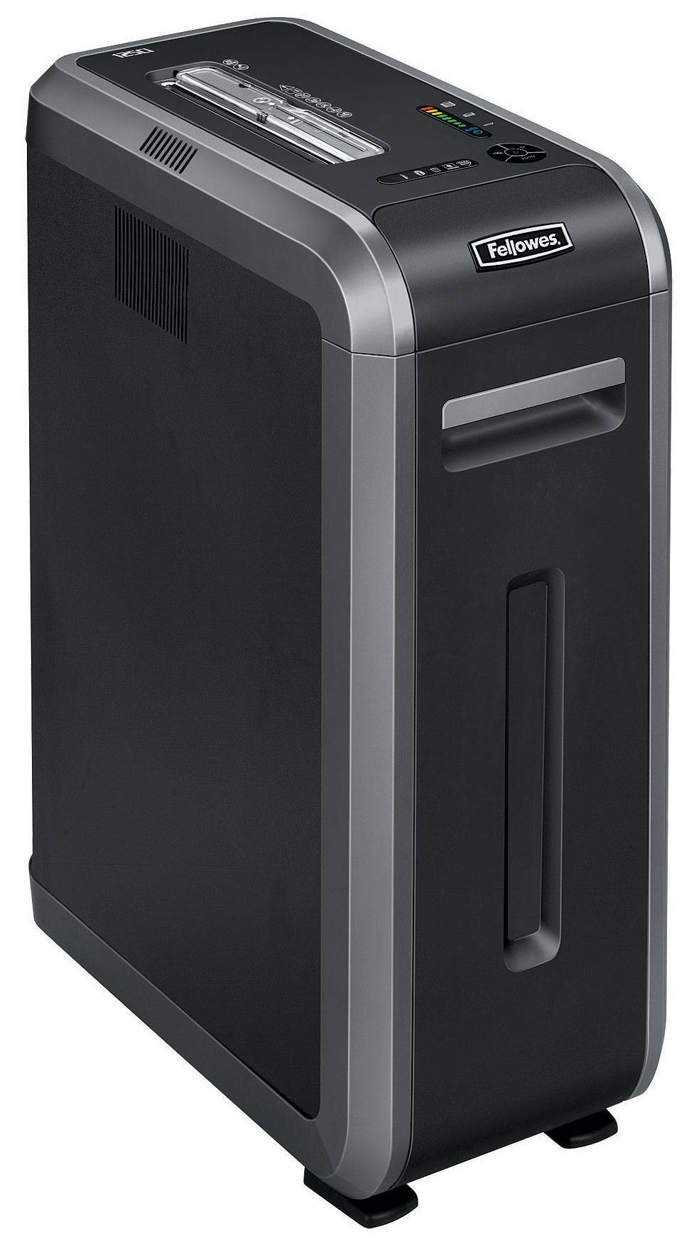 Шредер Fellowes®  125i.  (18 листов) , 53 литра, полосы 5,8мм (класс 2), SafeSense™, уничтожает: скобы/скреп/карты/CD