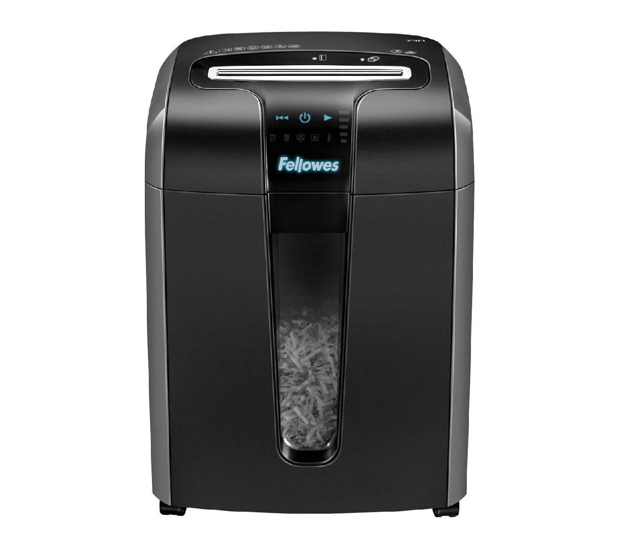 Шредер Fellowes®  73Ci.  (12 листов) , 23 литра, 4х38 мм (класс 4), SafeSense™, уничтожает: скобы/скрепки/карты/CD