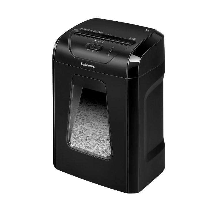 Шредер Fellowes® Powershred® 12C, DIN P-4, 4х40мм, 12лст., 18лтр., Safety Lock