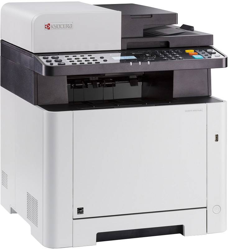 Цветной копир-принтер-сканер-факс Kyocera M5521cdn (А4,21 Ppm,1200 Dpi,512 Mb,USB,Network,дуплекс,автоподатчик,тонер) с доп. тонером
