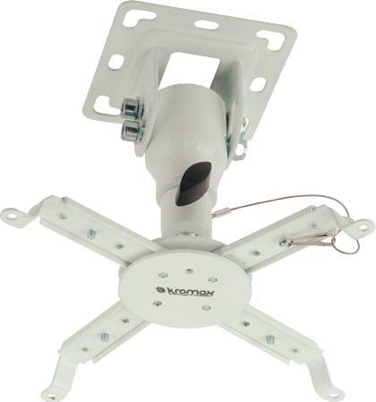 Крепление потолочное Kromax PROJECTOR-10 белый для проектора, 3 ст свободы, наклон ±30°, вращение на 360°, от потолка 155 мм, нагрузка до 20 кг