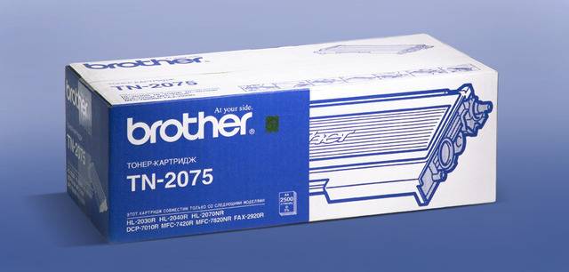 Картридж Brother TN-2075 (2 500 стр.) HL2030/2040/2070N, DCP7010/7025, MFC7420/7820N, FAX2825/2920