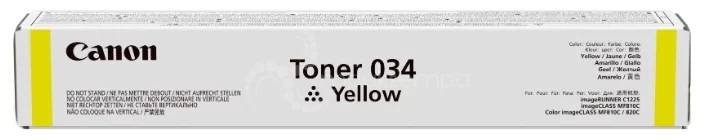 Тонер CANON 034 Y желтый