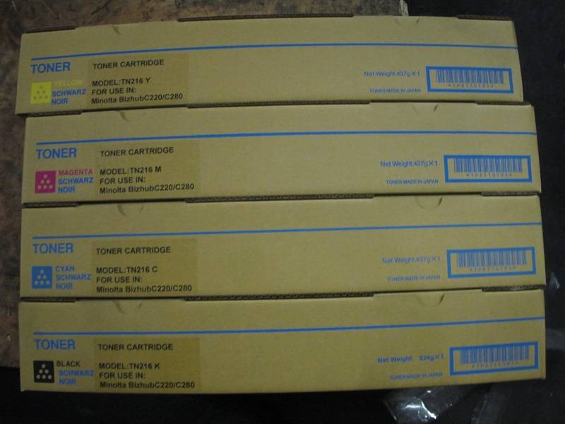 Тонер Konica-Minolta bizhub C220/280/360 TN-216Y/TN-319Y yellow (туба 437г) (ELP Imaging®) - купить с доставкой по России