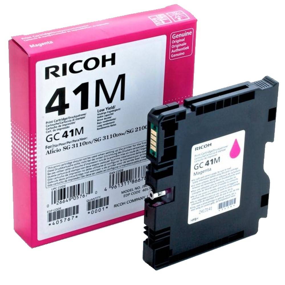 Картридж гелевый для RICOH Aficio 3110DN/ 3110DNw/3100SNw/3110SFNw/7100DN magenta (405763/type GC 41M) 2.2К - картинка товара Картридж гелевый для RICOH Aficio 3110DN/ 3110DNw/3100SNw/3110SFNw/7100DN magenta (405763/type GC 41M) 2.2К - купить с доставкой по России