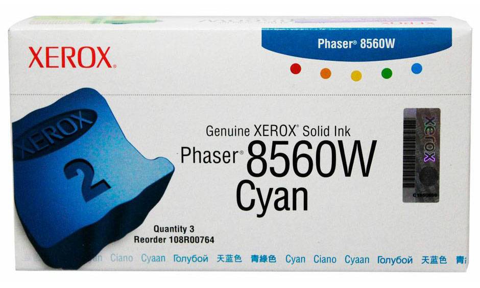 Чернила XEROX Phaser 8560 голубые (3x1K) (108R00764) - купить с доставкой по России