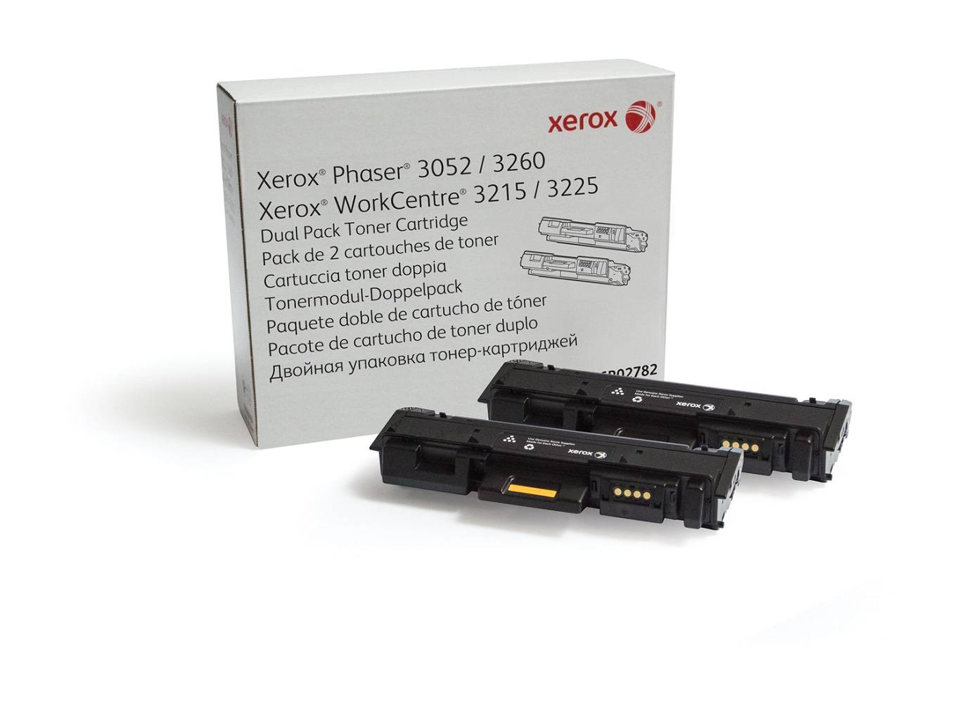 Тонер-картридж XEROX Phaser 3052/3260/WC 3215/25 3K упаковка 2 шт. (106R02782/106R02778) - купить с доставкой по России
