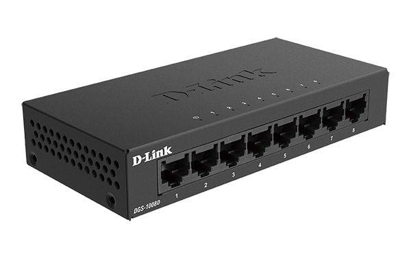 D-Link DGS-1008D/K2A Неуправляемый коммутатор с 8 портами 10/100/1000Base-T