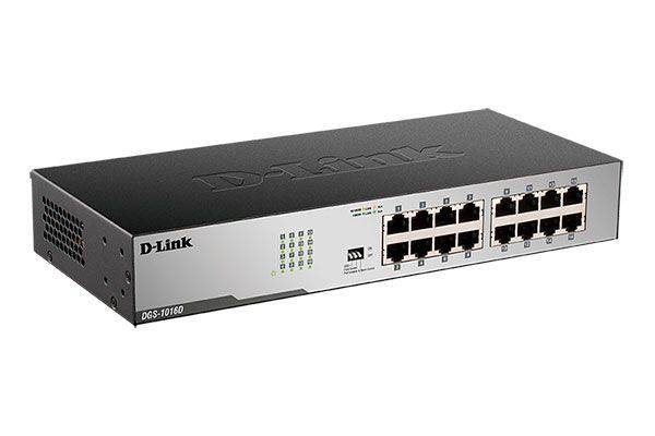 D-Link DGS-1016D/I1A Неуправляемый коммутатор DGS-1016D с 16 портами 10/100/1000Base-T