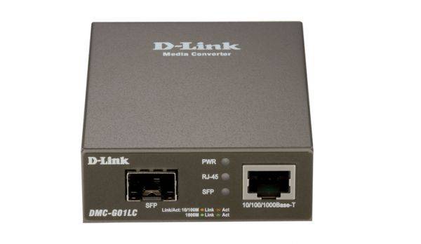 D-Link DMC-G01LC/C1A Медиаконвертер с 1 портом 100/1000Base-T и 1 портом 1000Base-X SFP