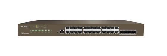 IP-COM G3328F Управляемый гигабитный коммутатор L2, 24 порта, 4 SFP, 1 Console порт