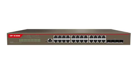 IP-COM G5328X управляемый коммутатор 3 уровня, 24 порта 10/100/1000Base-T Ethernet и 4 независимых порта 10G SFP+