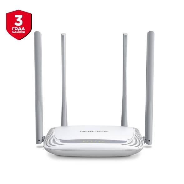 Mercusys MW325R Wi-Fi роутер N300, до 300 Мбит/с на 2,4 ГГц, LAN 3×10/100 Мбит/с, WAN 1×10/100 Мбит/с, 4 антенны