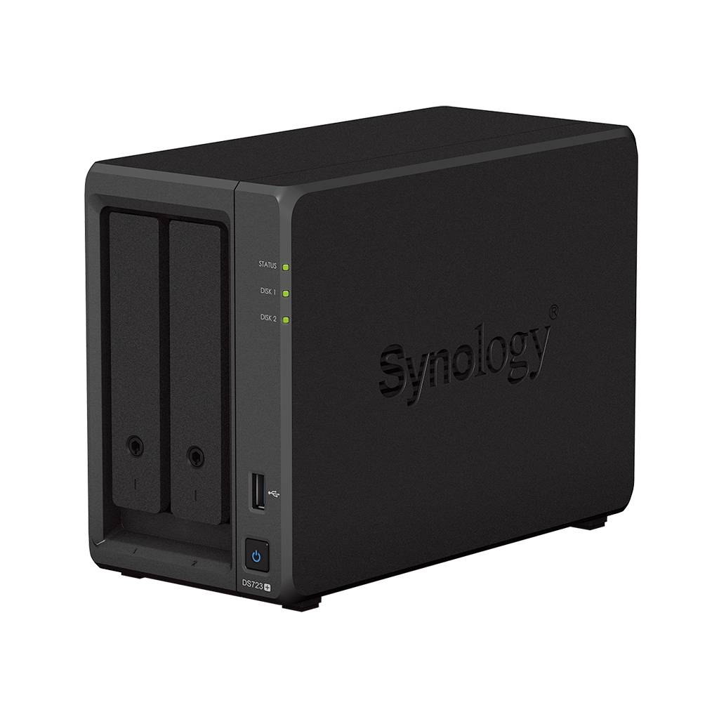 Synology DS723+ Сетевое хранилище AMD Ryzen R1600 2-core 2.6/3.1, DDR4 2 GB,  32 GB (16 GB X 2) No HDD