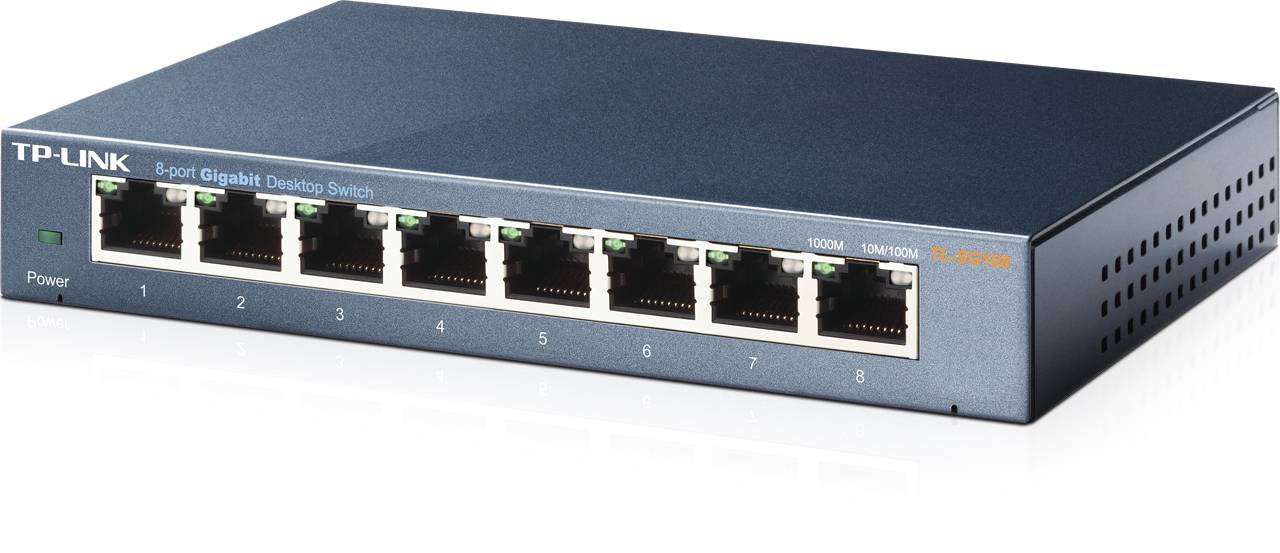 TP-Link TL-SG108 Коммутатор 8-port Gigabit Switch (металлический корпус)